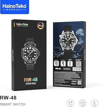 Haino Teko RW48 Smart Watch Amoled Screen Resolution with 3 Straps of leather,metal and silicone