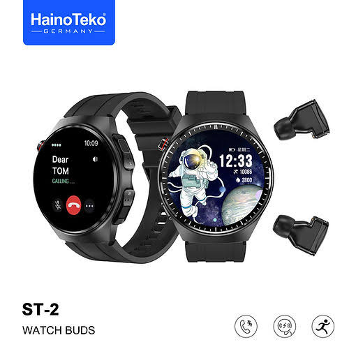 Haino Teko ST2 Smart Watch + Buds Supports BT Calls, Compatible with both iPhone and Android OS, Amoled Screen