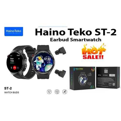 Haino Teko ST2 Smart Watch + Buds Supports BT Calls, Compatible with both iPhone and Android OS, Amoled Screen