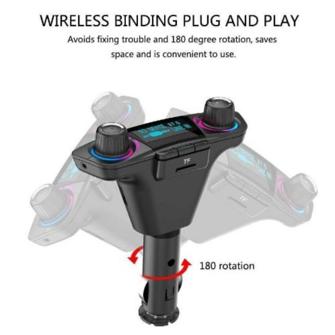 M20 Car Modulator, Bluetooth Dual Usb Car Fm Player 12-24 V