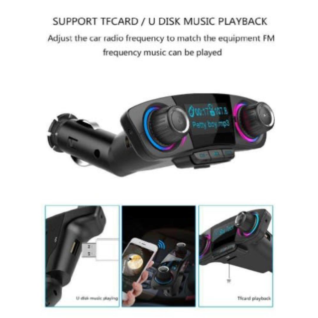 M20 Car Modulator, Bluetooth Dual Usb Car Fm Player 12-24 V