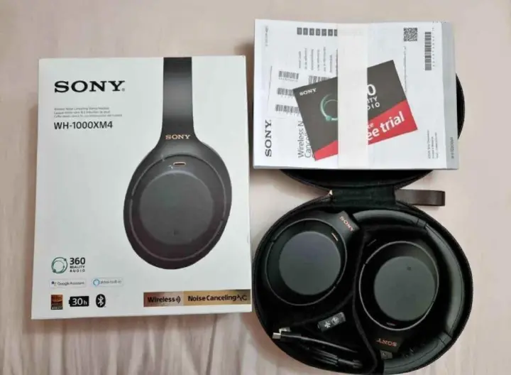 Sony WH-1000XM4 Wireless Headphones-Noise Cancelling Technology, Built in Mic, 5.0v Bluetooth Technology, Adaptive Noise Cancelling Technology, Wireless Headphones