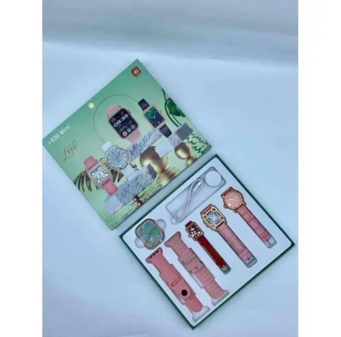 i-530 mini Ladies Set, 3 Analog watches, Smart Watch with 2 straps, bracelet