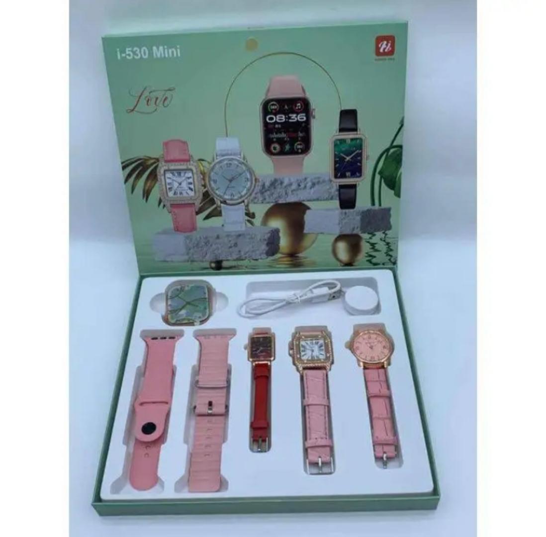 i-530 mini Ladies Set, 3 Analog watches, Smart Watch with 2 straps, bracelet