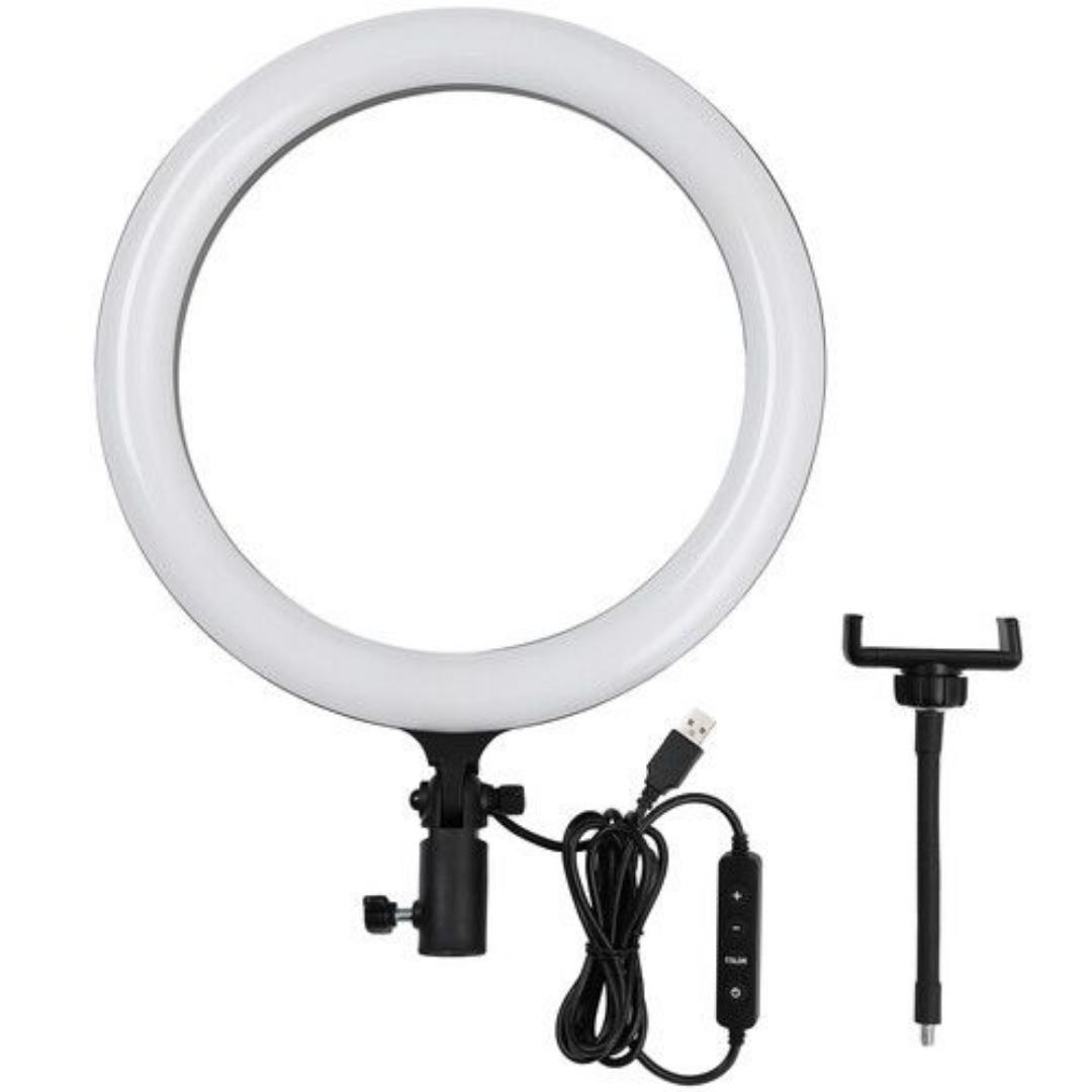 10" Led Soft Ring Light with 2.1 M Adjustable Tripod and a Phone Holder for Photography and Selfie