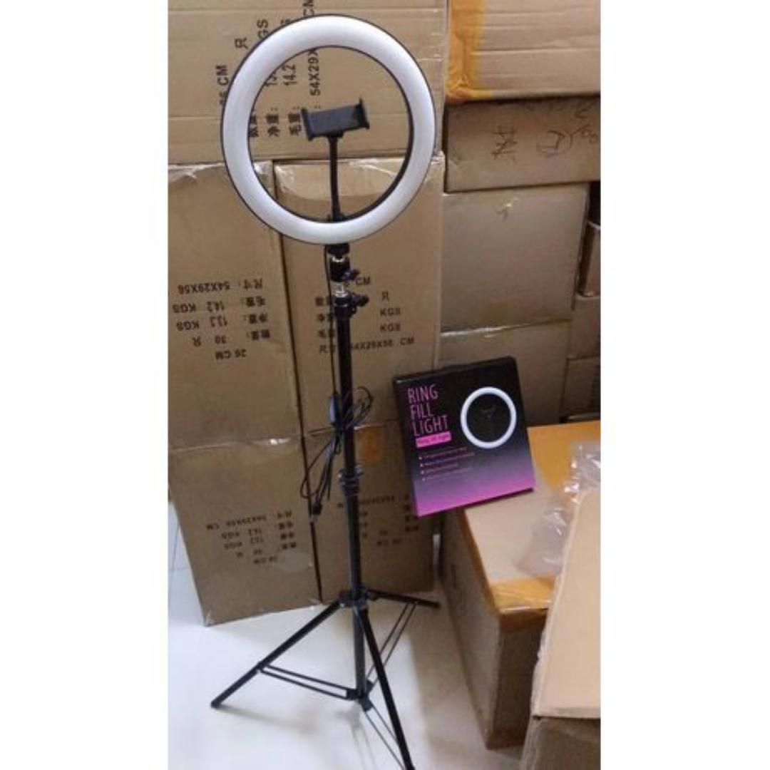 10" Led Soft Ring Light with 2.1 M Adjustable Tripod and a Phone Holder for Photography and Selfie