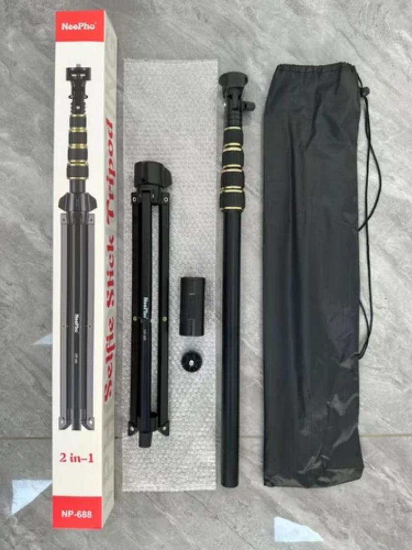 Neepho NP 688 2 in 1 Portable Live streaming Adjustable Tripod Stand with Selfie Stick