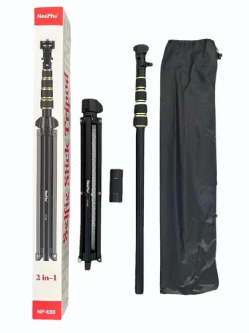 Neepho NP 688 2 in 1 Portable Live streaming Adjustable Tripod Stand with Selfie Stick