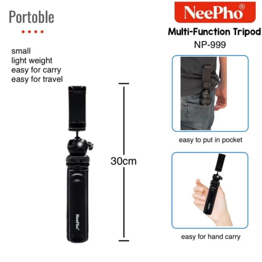 Neepho NP-999 Tripod Multifunction Tripod with handheld extendable Selfie Stick