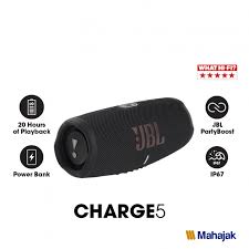 AMAZING MUSIC Jbl CHARGE 5 WIRELESS PORTABLE BLUETOOTH SPEAKER , 20 HOURS BATTERY LIFE, WATERPROOF, MUSIC STEREO, AUDIO PARTY SPEAKER, CAN ALSO FUNCTION AS A POWER BANK TO CHARGE OTHER DEVICES
