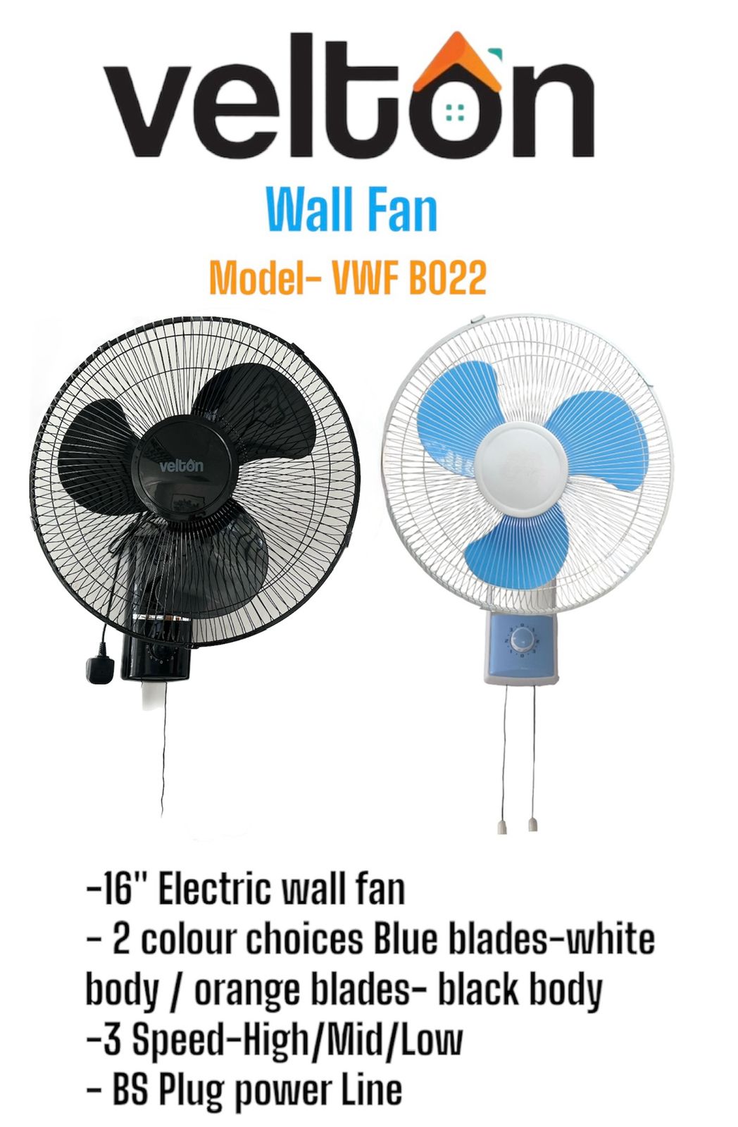 Velton 16" Wall Fan –
💨 Powerful breeze, right where you need it!
✅ 3-speed control for the perfect airflow
✅ Wide-angle oscillation for full room coverage
✅ Quiet yet powerful 100% copper motor
✅ Sl