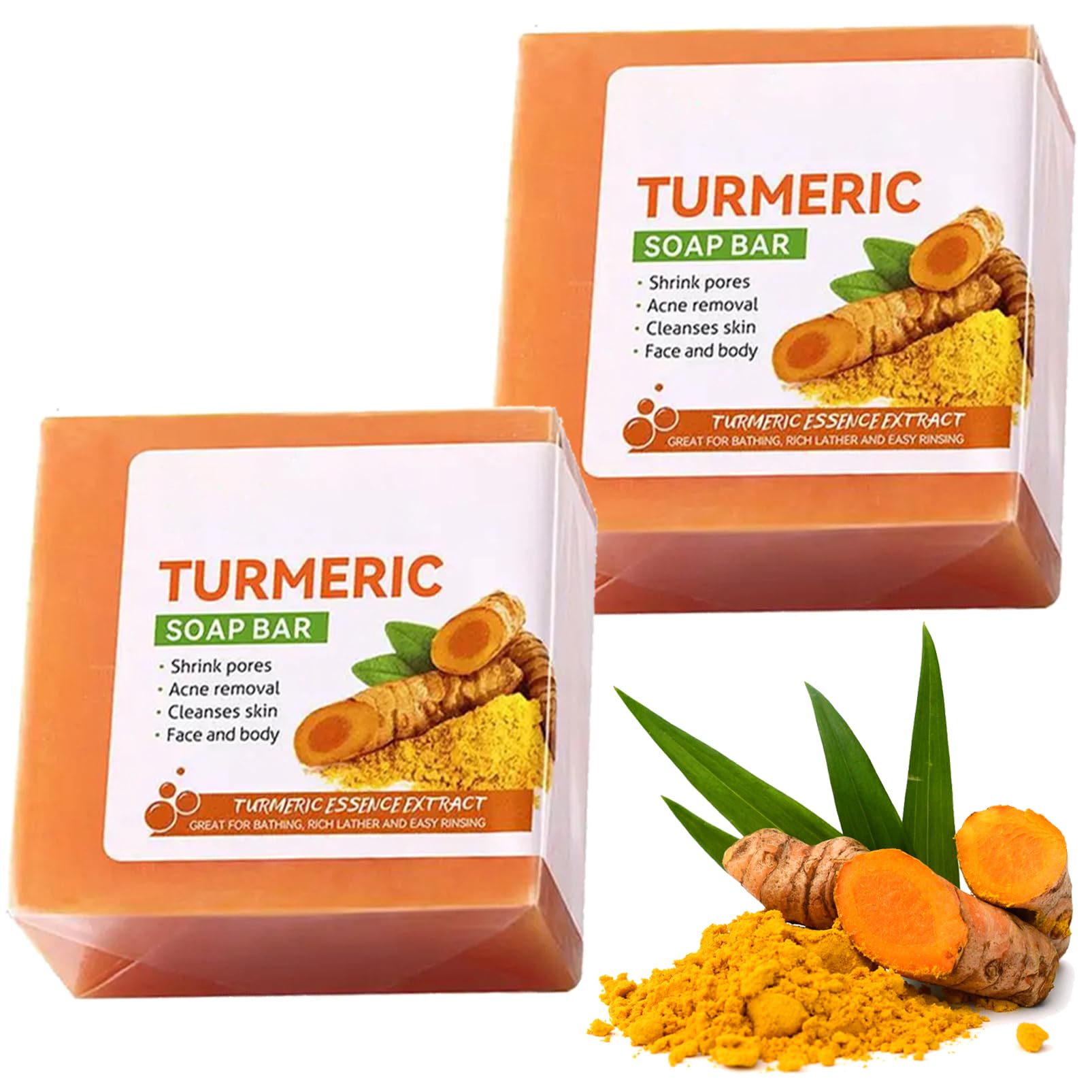 SADOER The Glow Set Kit Tumeric Soap,Vitamin C Brightening Serum and Moisturizing Tumeric Antioxygen Repair Cream