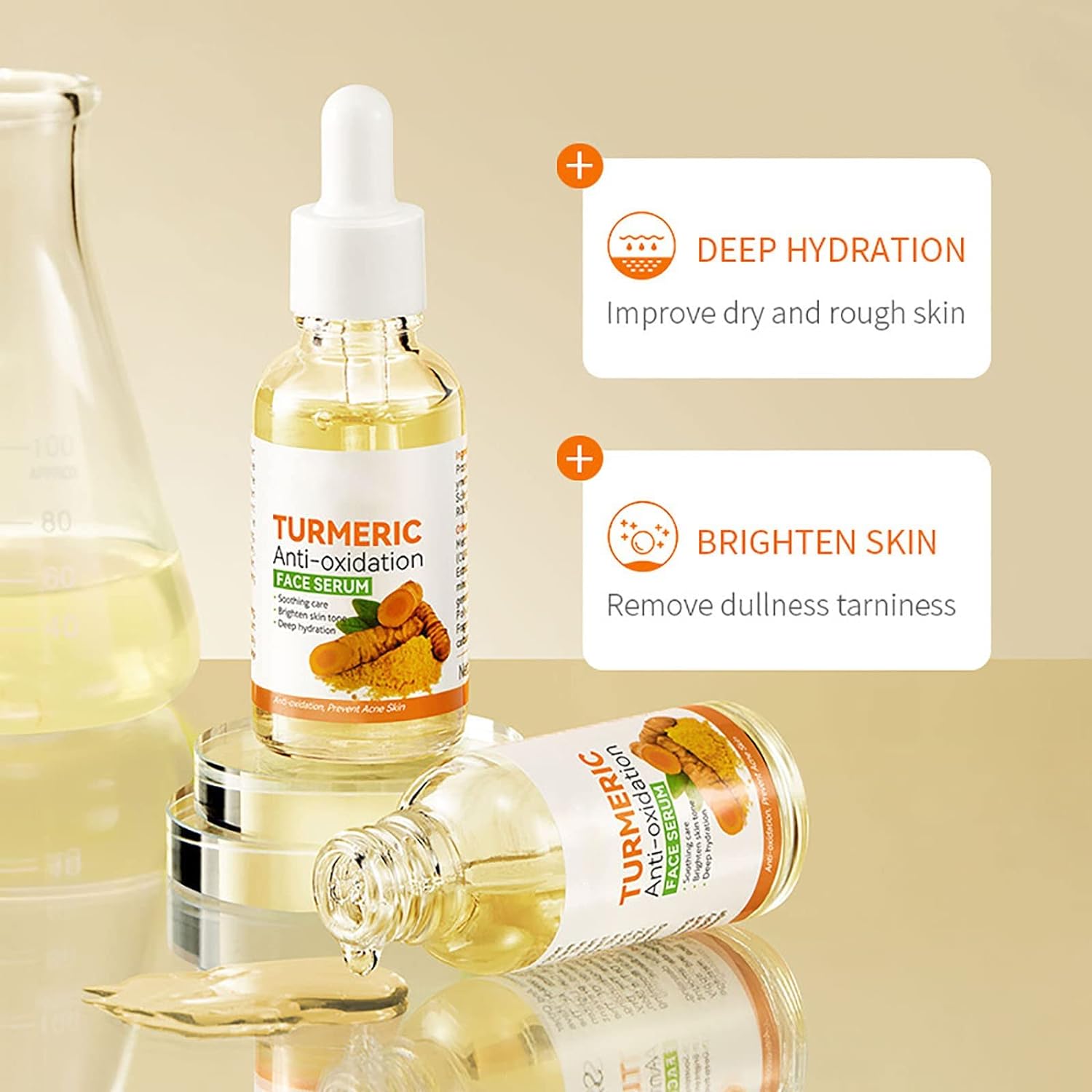 Turmeric Skincare Set For Anti-Aging Glowing Skin,Include Face Cleanser- Turmeric Oil Serum-Toner-Face Cream-Tumeric Soap-3*Sheet Mask For Dark Spot Corrector Remover Anti Aging Firming(Set)