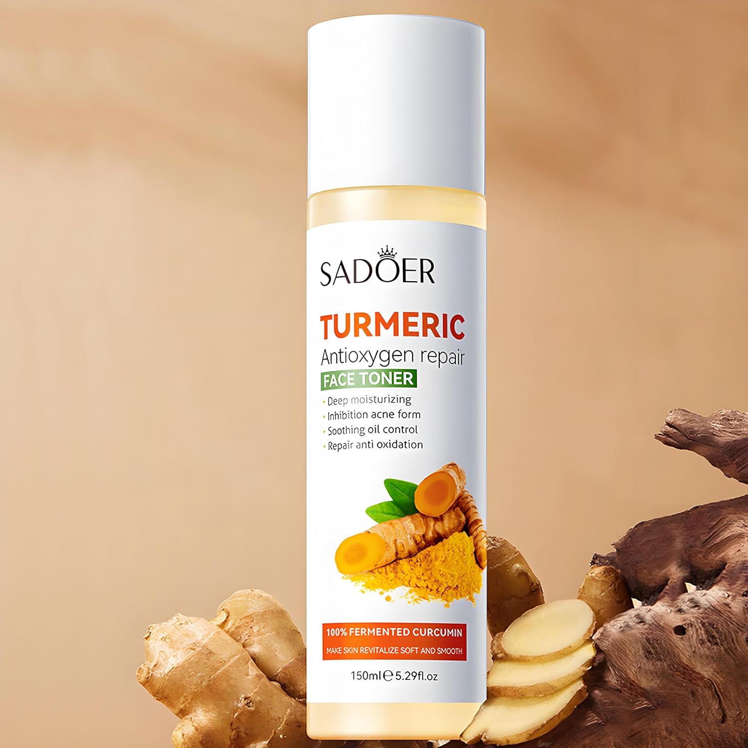 Turmeric Skincare Set For Anti-Aging Glowing Skin,Include Face Cleanser- Turmeric Oil Serum-Toner-Face Cream-Tumeric Soap-3*Sheet Mask For Dark Spot Corrector Remover Anti Aging Firming(Set)