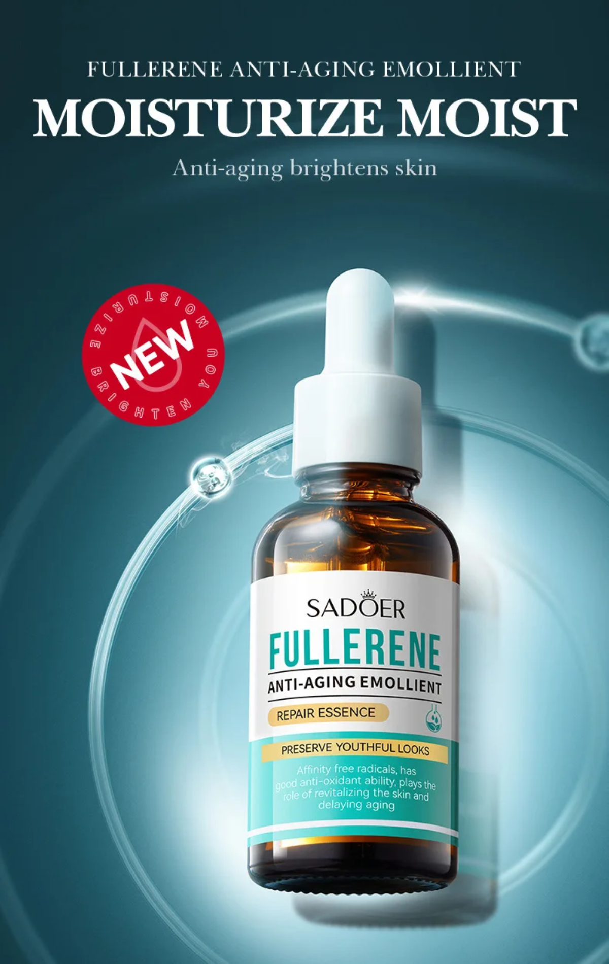 SADOER Fullerene Anti Aging Rejuvenate Repair Essence Serum 30ml