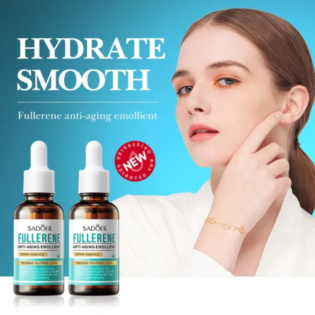 SADOER Fullerene Anti Aging Rejuvenate Repair Essence Serum 30ml