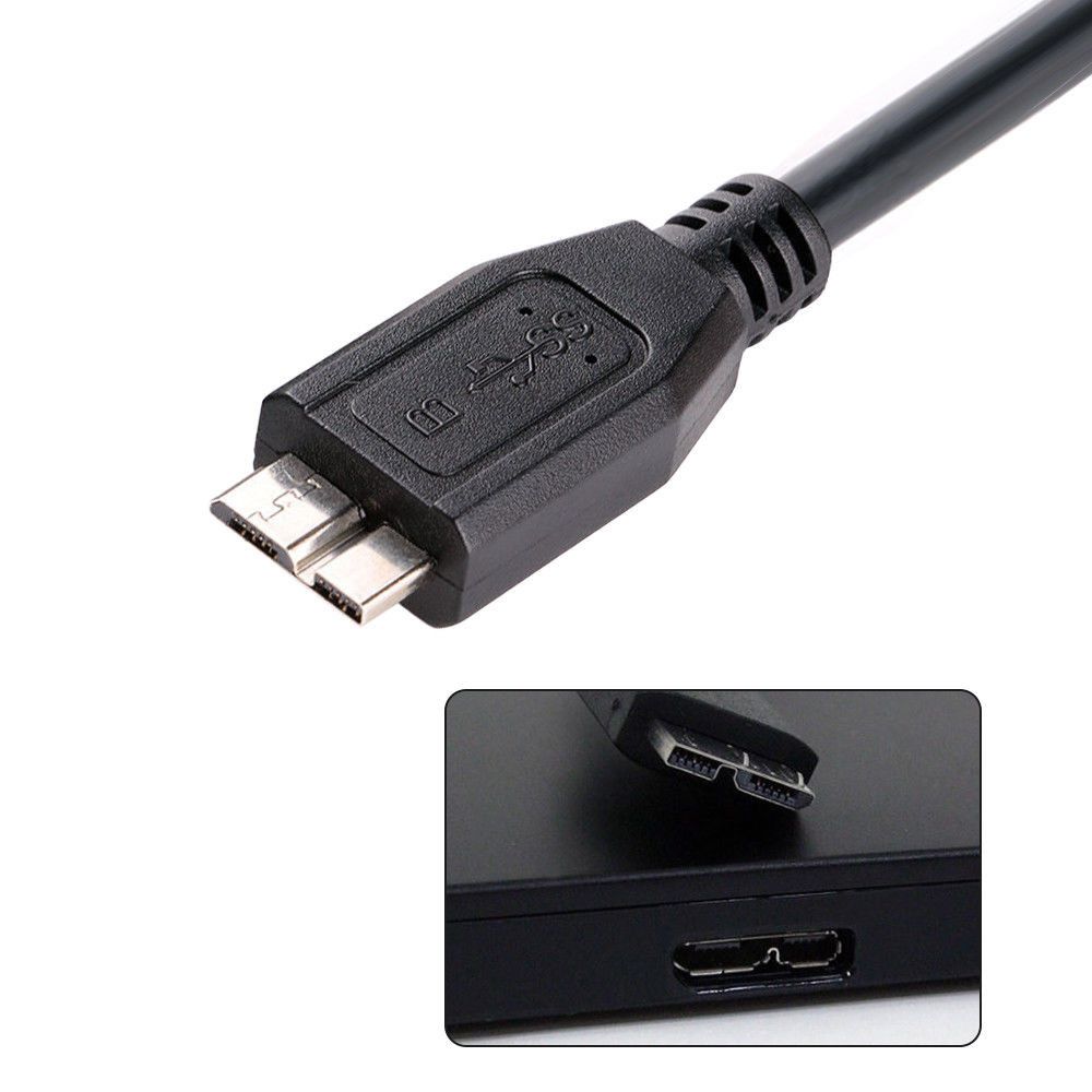 USB 3.0 Micro External HDD Hard Drive Disk Cable BLACK