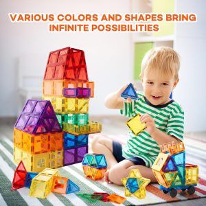 Magnetic Tiles Building Blocks Car Construction Toy Gift kids Children Baby 46 pcs