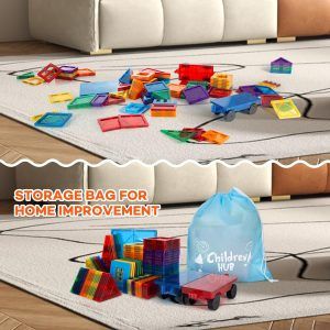 Magnetic Tiles Building Blocks Car Construction Toy Gift kids Children Baby 46 pcs