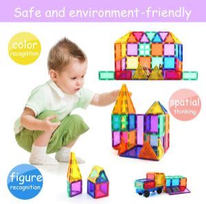 Magnetic Tiles Building Blocks Car Construction Toy Gift kids Children Baby 46 pcs