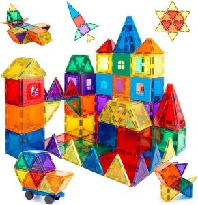 Magnetic Tiles Building Blocks Car Construction Toy Gift kids Children Baby 46 pcs
