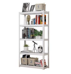 WHITE 5-Tier Shelves Metal Adjustable Storage 90*40*180cm Shelving Boltless Coated