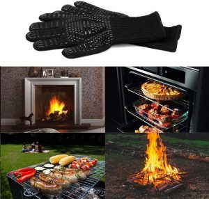 Oven Gloves 500&deg;C Heat Resistant Cut Grill Non-Slip BBQ Cooking Mitts Smoker Barbecue Grilling New
