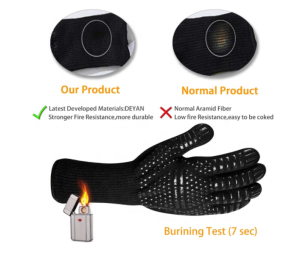 Oven Gloves 500&deg;C Heat Resistant Cut Grill Non-Slip BBQ Cooking Mitts Smoker Barbecue Grilling New