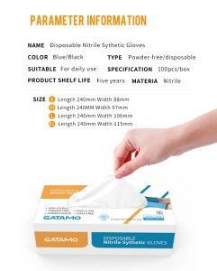 White Nitrile Medical Grade Gloves Silicon Latex Rubber Kitchen