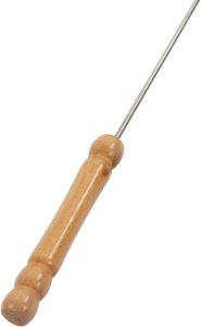 10 pack BBQ Skewers kebab metal stainless steel kabobs wooden handle for Grilling