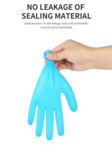100 Blue Nitrile PVC Gloves Latex Rubber Chef Kitchen Cooking Tattoo - LARGE