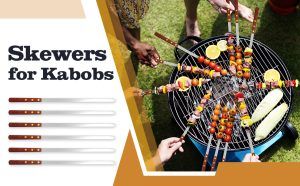 Skewers Kebab Stainless Steel Barbecue Metal BBQ  for grilling turkish Lebanese kebob