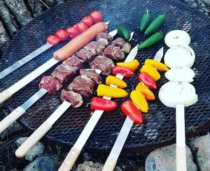 Skewers Kebab Stainless Steel Barbecue Metal BBQ  for grilling turkish Lebanese kebob