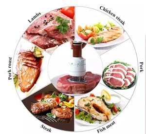 Stainless Steel Meat Tenderizer 30 Needles Flavor Marinade Sauces Injector Syringe For Steak