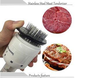 Stainless Steel Meat Tenderizer 30 Needles Flavor Marinade Sauces Injector Syringe For Steak