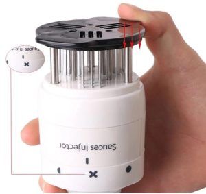 Stainless Steel Meat Tenderizer 30 Needles Flavor Marinade Sauces Injector Syringe For Steak