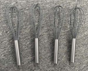 Silicone Whisk Stainless Steel Nonstick Heat Resist metallic