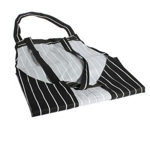 Black And White Striped Apron Chef Men Women Kitchen Food Service Cook