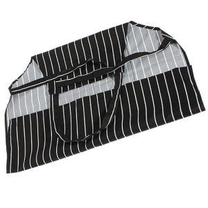 Black And White Striped Apron Chef Men Women Kitchen Food Service Cook