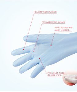 Domestic Rubber Gloves Dishwashing All Purpose Silicon Latex Kitchen Toilet Protective House Home Use Pink Blue