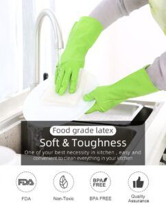 Dishwashing Household Kitchen Toilet Cleaning Rubber Gloves Domestic All-Purpose Rubber Silicon Latex Green/Pink/Yellow