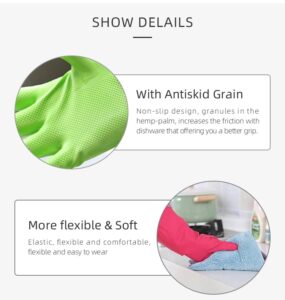 Dishwashing Household Kitchen Toilet Cleaning Rubber Gloves Domestic All-Purpose Rubber Silicon Latex Green/Pink/Yellow