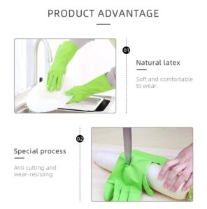 Dishwashing Household Kitchen Toilet Cleaning Rubber Gloves Domestic All-Purpose Rubber Silicon Latex Green/Pink/Yellow