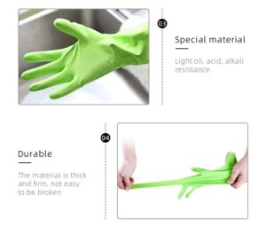 Dishwashing Household Kitchen Toilet Cleaning Rubber Gloves Domestic All-Purpose Rubber Silicon Latex Green/Pink/Yellow