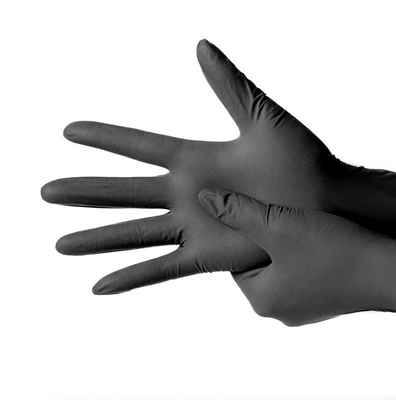 100 Black Nitrile PVC Gloves Latex Rubber Chef Kitchen Cooking Tattoo SMALL / MEDIUM / LARGE