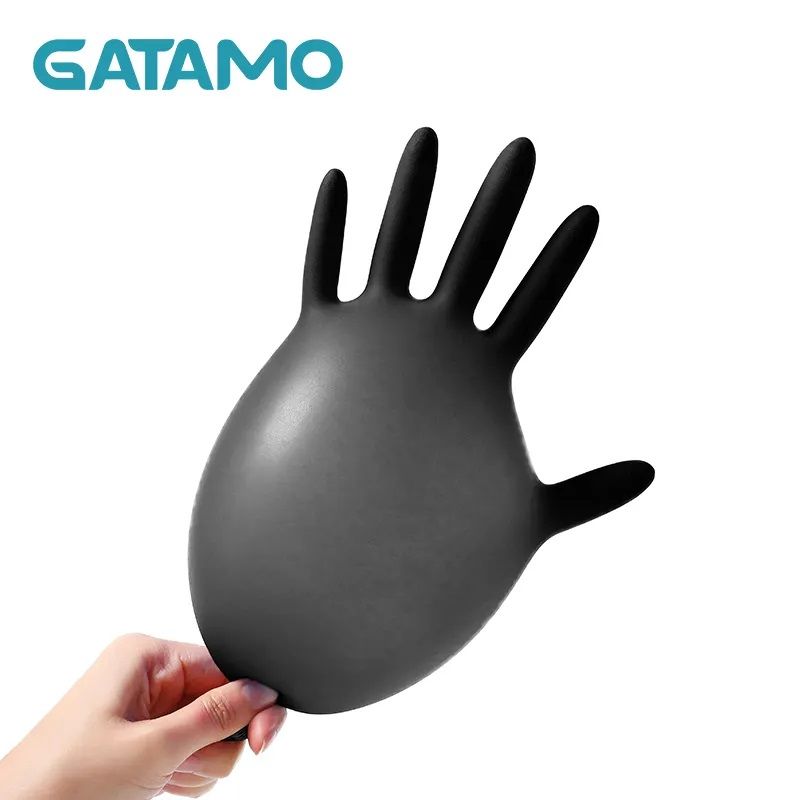 100 Black Nitrile PVC Gloves Latex Rubber Chef Kitchen Cooking Tattoo SMALL / MEDIUM / LARGE