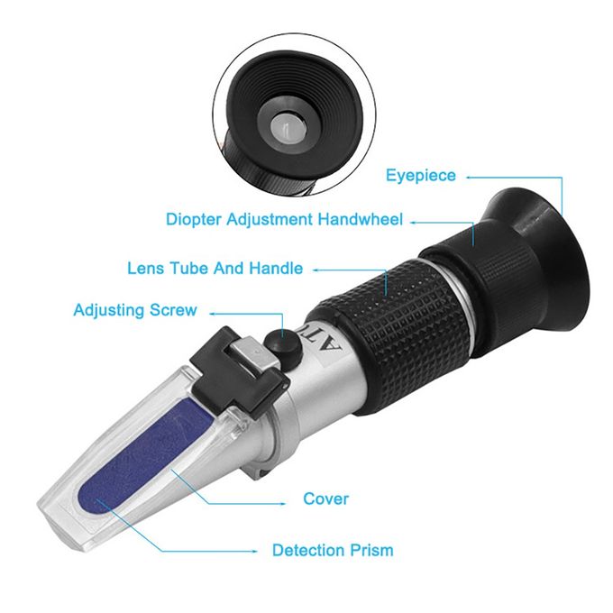3-in-1 Honey Refractometer For Measuring Honey Moisture, Brix And Baume With ATC