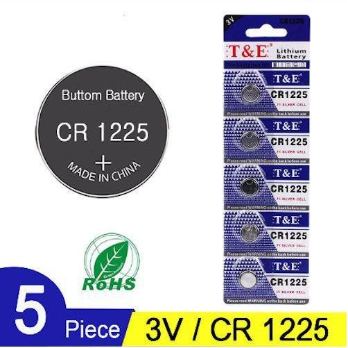5 Pack CR1225 Lithium Battery Cell Coin Button 3V