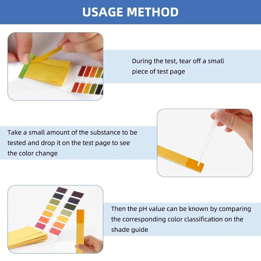 80 Pieces PH Test Strips Papers + 1-14 Meters/Indicator Paper Litmus Tester Urine & Saliva Liquid
