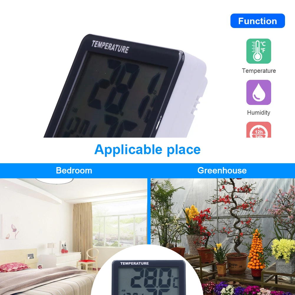Digital Hygrometer Humidity Meter Room Humidity Thermometer HTC-1